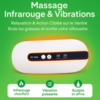 Appareil de massage pour le ventre avec technologie infrarouge et vibrations pour tonifier et bruler les graisses abdominales