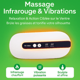 Appareil de massage pour le ventre avec technologie infrarouge et vibrations pour tonifier et bruler les graisses abdominales