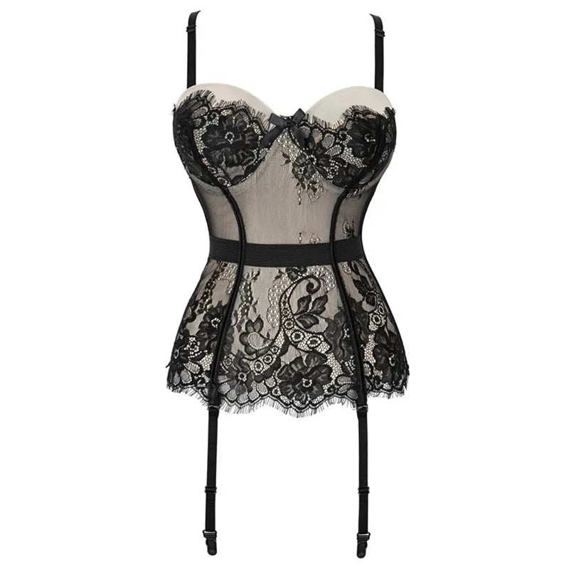 Corset Jarretelles Lou Insolent Noir Dentelle - Taille 80B - Luxe Vintage Rare édition 2021 - Neuf Sans étiquettes