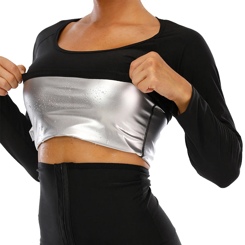 T-shirt De Sudation HOTSUIT Homme – Minceur, Manches Courtes, Effet Sauna, Ventre Plat, Argenté