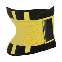 Ceinture Raffermissante Ventre jaune et noire en néoprène pour soutien abdominal et silhouette affinée.