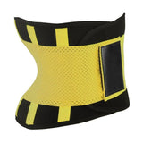 Ceinture Raffermissante Ventre jaune et noire en néoprène pour soutien abdominal et silhouette affinée.