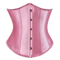 Corset Serre Taille Efficace rose satiné, design ergonomique pour sculpter la silhouette avec confort et maintien optimal.