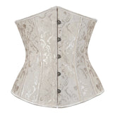 Corset Serre Taille Efficace blanc à motifs floraux, design ergonomique et maintien confortable pour sculpter la silhouette.