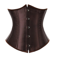 Corset Serre Taille Efficace marron élégant avec armatures sculptant la silhouette et système de fermeture sécurisé.