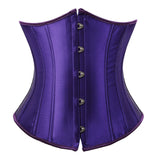 Corset Serre Taille Efficace en satin violet pour sculpter la silhouette avec confort et maintien optimal.