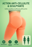 Legging Anti Cellulite Orange montrant effet sculptant, confort stretch et action anti-cellulite pour une silhouette affinée.