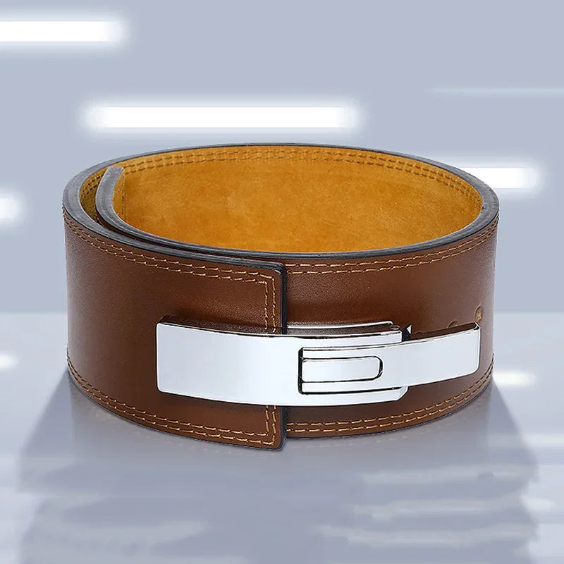 Ceinture Haltérophilie Cuir 13mm - à Levier, Réglable, Pour Squat Et Soulevé De Terre - 9