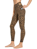 Legging gainant taille haute fitness couleur léopard