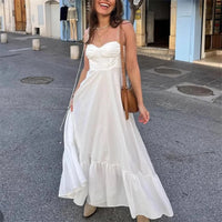 Robe Blanche Longue Bustier