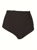 Gaine String Ventre Plat Pas Cher noire taille haute en polyamide pour une silhouette affinée et confortable au quotidien.