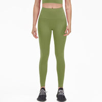 Legging gainant yoga vert kaki