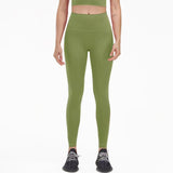 Legging gainant yoga vert kaki