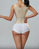 Gaine Bresilienne Zip beige vue de dos, soulignant la taille avec soutien et confort optimal.