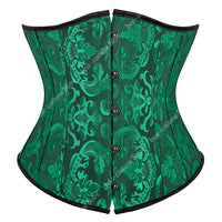 Corset Serre Taille Efficace vert à motif floral, conçu pour sculpter la silhouette avec confort et maintien optimal.