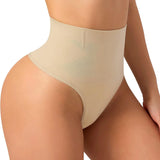 Gaine Minceur String beige sculptante en nylon et spandex, confortable et discrète pour une silhouette affinée au quotidien.