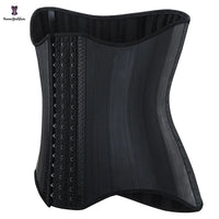 Gaine Amincissante Ventre Plat Invisible noire avec crochets multiples pour un maintien confortable et silhouette affinée.