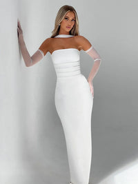 Robe de Soirée Blanche Bustier