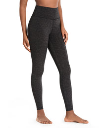 Legging gainant taille haute fitness noir à motif