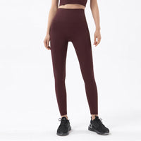 Legging gainant yoga bordeau foncé