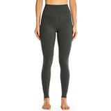 Legging gainant taille haute fitness kaki
