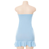 Robe Bustier Bleu
