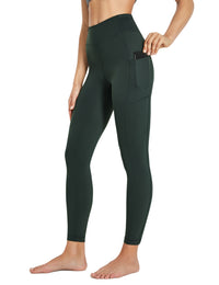 Legging gainant taille haute fitness vert foncé