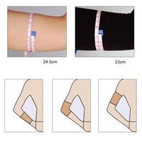 Gaine Amincissante Bras montrant réduction du tour de bras grâce à une compression efficace et confortable.