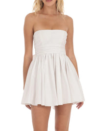 Robe Blanche Bustier pas Cher