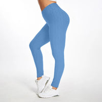 Legging Anti Cellulite XXL bleu porté pour un maintien optimal, confort extrême et effet amincissant sculptant la silhouette.