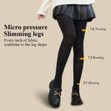 Collant Gainant Taille Haute noir sculptant les jambes avec compression micro pression pour un maintien confortable et élégant.