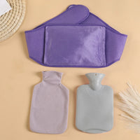 Bouillotte Tour de Taille violette avec ceinture ajustable et bouillottes en PVC pour soulagement du dos et confort thermique