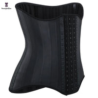 Gaine Amincissante Ventre Plat Invisible noire avec agrafes, conçue pour affiner la taille et offrir un ventre plat discret.