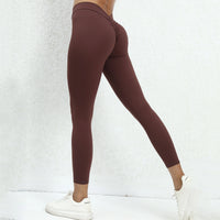 Legging Bresilien Anti Cellulite marron porté, effet amincissant et confort optimal pour sublimer la silhouette.
