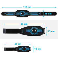 Appareil pour Abdo Femme: dimensions differentes de la ceinture abdominale electrostimulation avec mesures en centimetres