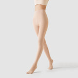 Collant Gainant Taille Haute beige sculptant la silhouette avec confort et maintien optimal du ventre plat.