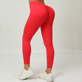 Legging Bresilien Anti Cellulite rouge, effet sculptant et confort pour une silhouette affinée et stylée.