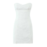 Robe Blanche Bustier Femme