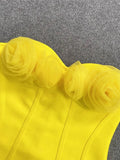 Robe Bustier Jaune