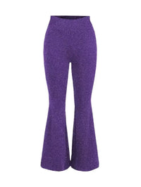 Legging Anti-Cellulite Influenceur Pattes d'Elephant violet, coupe évasée, effet raffermissant et confort optimal.