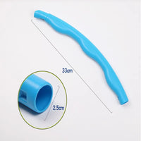 Segment bleu ondulé de cerceau en plastique de 33 cm, pièce détachable du cerceau en plastique de fitness.