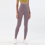 Legging gainant yoga violet clair vue de face