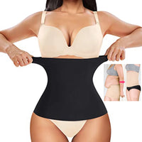 Gaine Élastique Femme noire extensible pour maintien ventre, silhouette affinée et confort toute la journée.