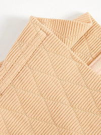 Gaine String Ventre Plat Pas Cher en tissu côtelé beige, confort et maintien pour une silhouette affinée au quotidien.