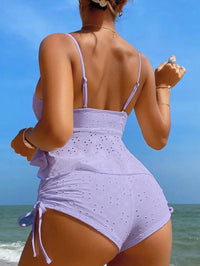 Tankini Maillot de Bain Deux Pièces Cache Ventre Shorty