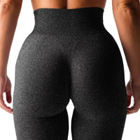 Legging Anti-Cellulite Influenceur Pattes d'Elephant noir à compression pour silhouette affinée et confort optimal.