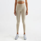 Legging gainant yoga beige vue de face
