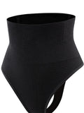 Gaine String Ventre Plat Pas Cher noire, taille haute, effet amincissant et invisibilité sous vêtements pour une silhouette parfaite.