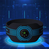Appareil pour Abdo Femme avec affichage numerique LED, ceinture abdominale noire et bleue pour tonification musculaire