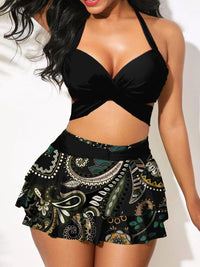 Robe Maillot de Bain Deux Pièces